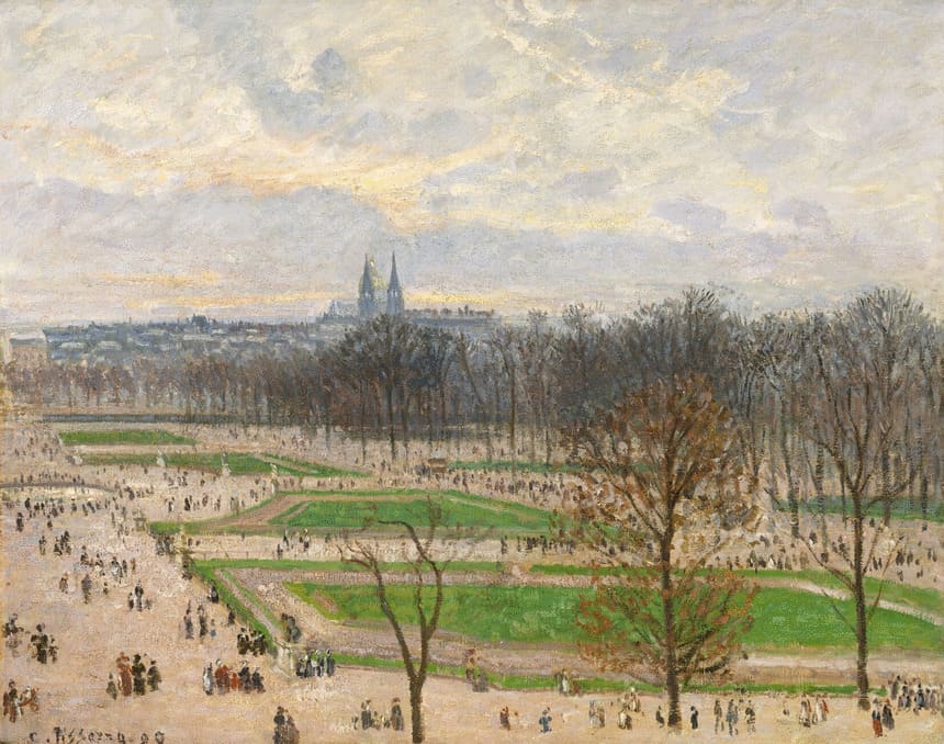 The Garden of the Tuileries on a Winter Afternoon