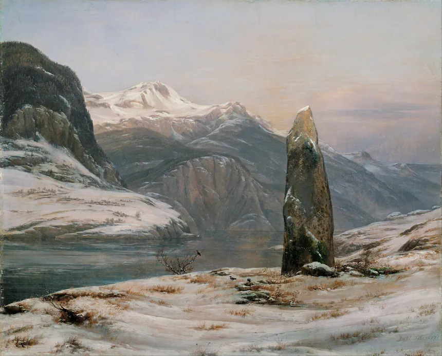 Vinter ved Sognefjorden